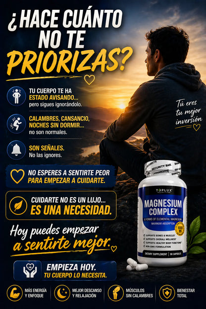 MAGNESIUM COMPLEX - 8 Formas de Magnesio en sinergia para máxima absorción